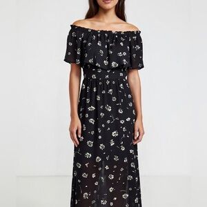 Floral Black Maxi Dress